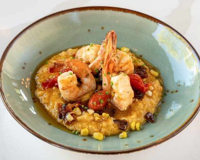 Bourbon & Hot Honey Shrimp.