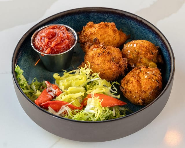 Lobster Hush Puppies.