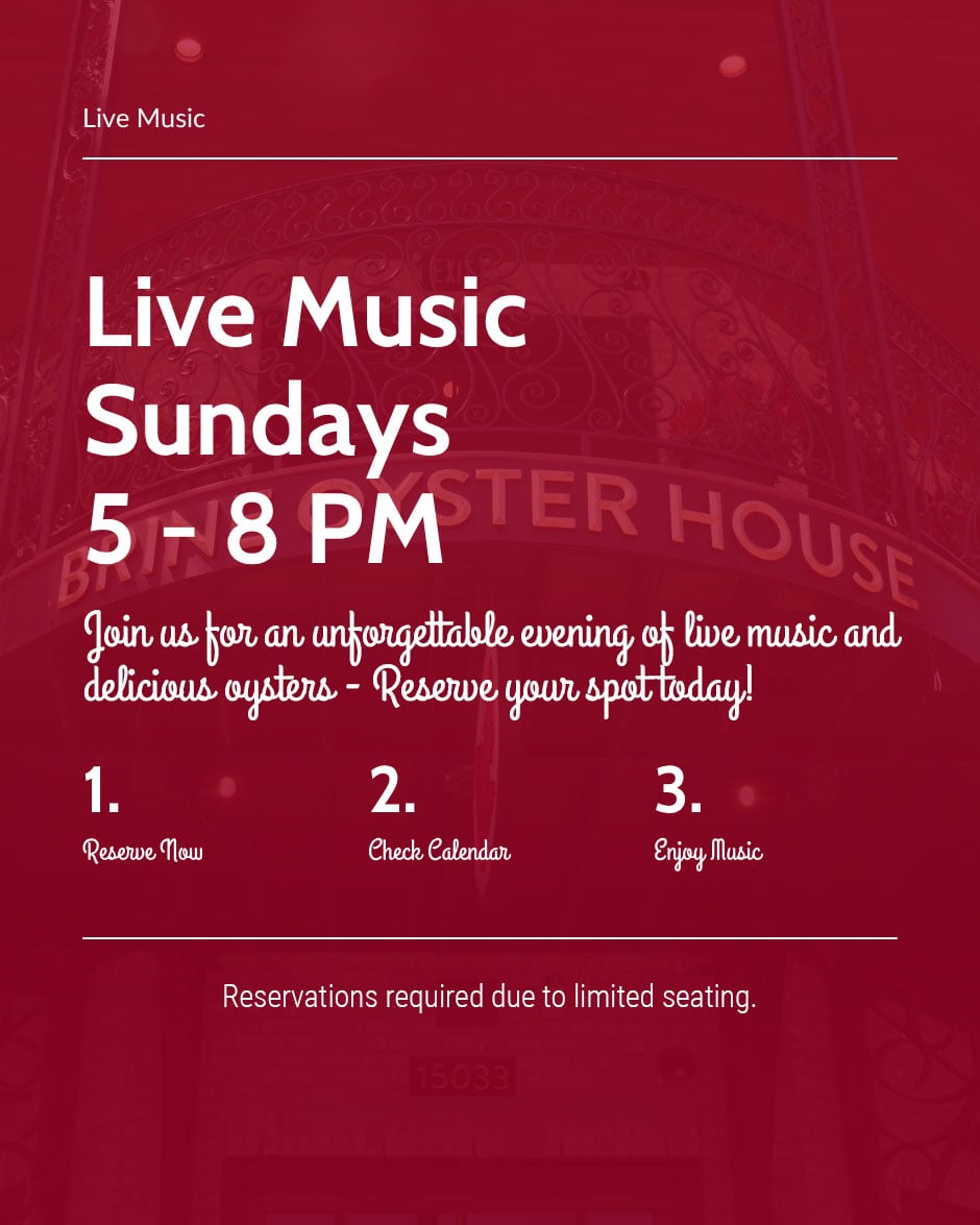 Live Music Sundays at Brine Oyster House